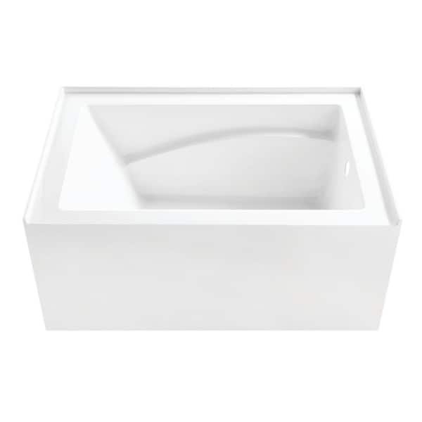 Aqua Eden 48 in. x 32 in. Acrylic Rectangular Alcove Soaking Bathtub with Right Drain in Glossy White