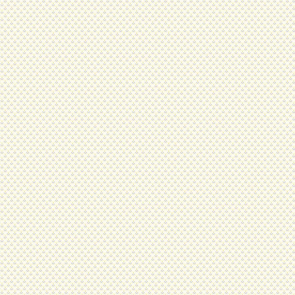 Tiny Tulips Yellow Grey Matte Finish Non-Woven Paper Non-Pasted Wallpaper R