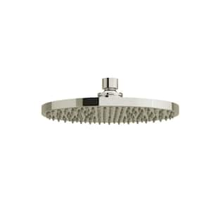 1-Spray 8 in. Single Ceiling Mount Fixed Rain Shower Head in Polished Nickel