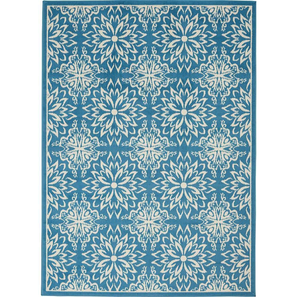 Jubilant Ivory/Blue 4 ft. x 6 ft. Moroccan Farmhouse Area Rug price history on PriceWatchPro