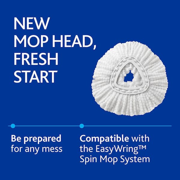 EasyWring Spin Mop Microfiber Mop Head Refill (4-Pack)