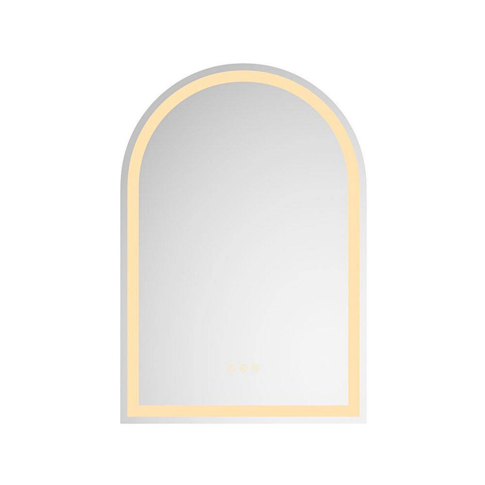 26 in. W x 38 in. H Rectangular Frameless LED Lighted Dimmable Anti-Fog Wall Bathroom Vanity Mirror in White price history on PriceWatchPro