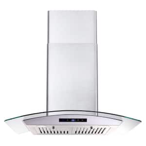 30 in. Wall Mount with Ducted/Ductless Convertible Duct, Baffler Filters, LED Lights Range Hood in Stainless Steel
