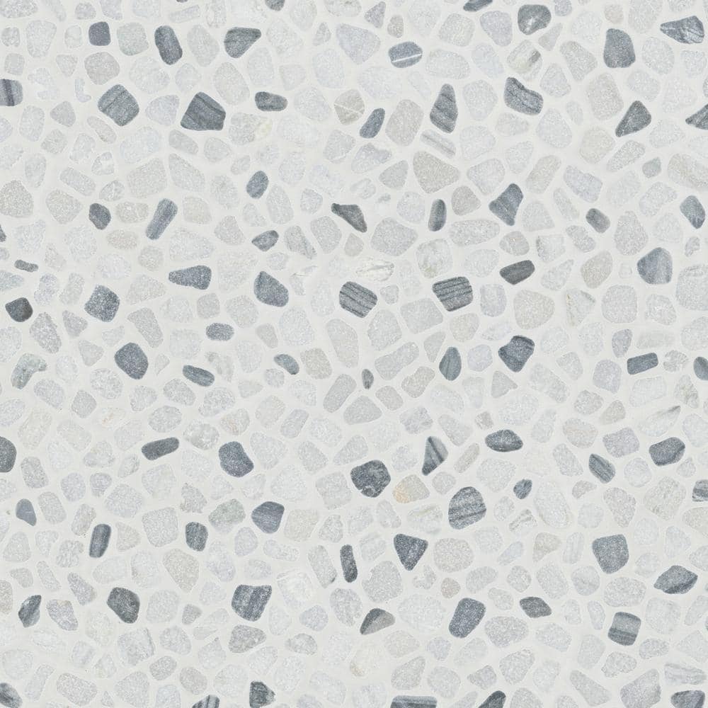 Black and White Pebbles 12 in. x 12 in. Tumbled Marble Mesh-Mounted Mosaic Floor and Wall Tile (9.1 sq. ft. /Case) price history on PriceWatchPro