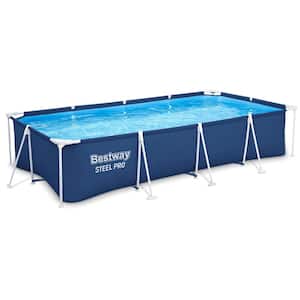 Steel Pro 13 ft. x 32 in. Rectangular Above Ground Swimming Pool, Blue
