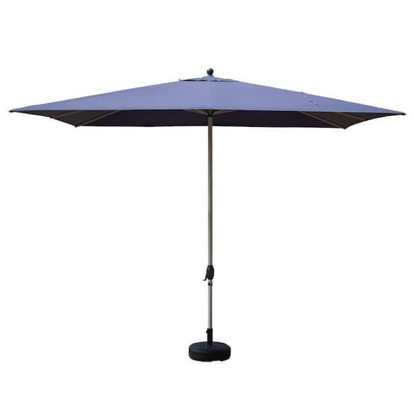 11 ft. Patio Umbrella, UV Protection Waterproof Market Sun Umbrella with Crank Lift, Navy Blue(Base not included)