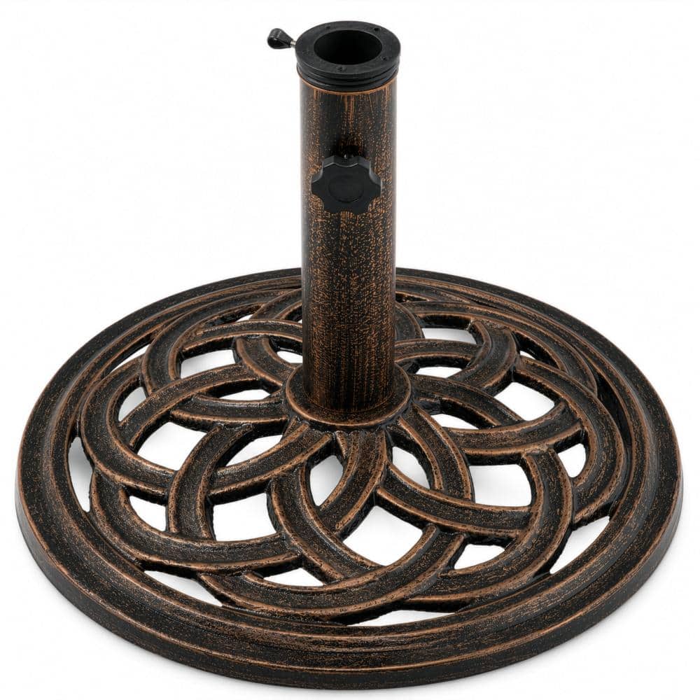 ikayaa 19.8lb cast iron patio garden umbrella base stand Treasure 50 Pound Base, Classic Market Design with Expandable Weight Capacity, 19.3 in Diameter (Umb 50-LB Black) : Patio, Lawn & Garden making it both functional and stylish Gardenised 20 lb. Round Outdoor
