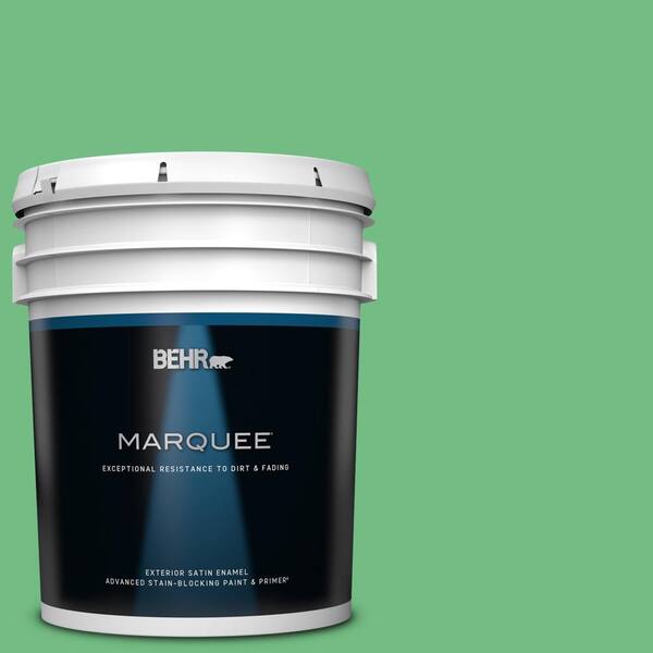 BEHR MARQUEE 5 gal. #P400-5 Winter Shamrock Satin Enamel Exterior Paint & Primer