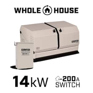 14000-Watt Air Cooled Standby Generator with 200 Amp NEMA 3R Whole House Transfer Switch