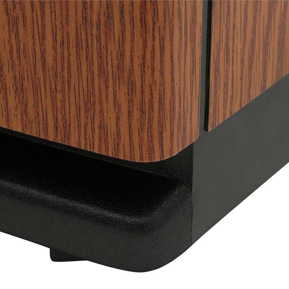 Light Oak and Black Whole-House Evaporative Humidifier with Automatic Shutoff