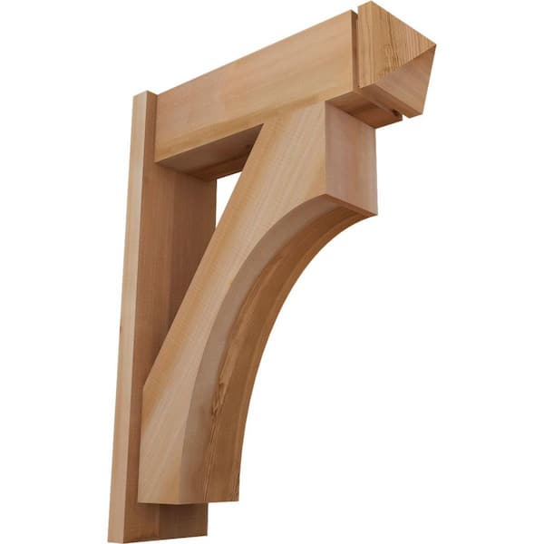 Ekena Millwork 8 in. x 32 in. x 24 in. Westlake Arts and Crafts Smooth Western Red Cedar Outlooker