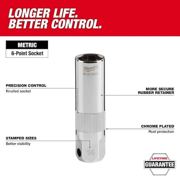 3/8 in. Drive 18 mm Spark Plug Socket