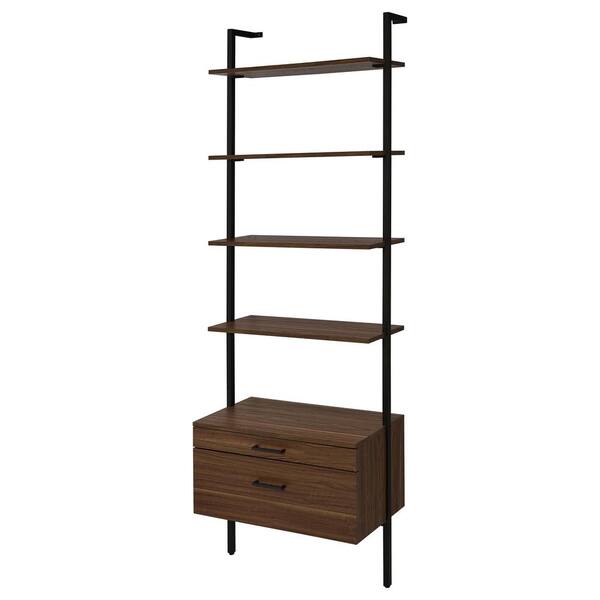 Coaster Owens 96 in. Tall Walnut and Sandy Black Wood 5 Coaster Owens 96 in. Tall Walnut and Sandy Black Wood 5