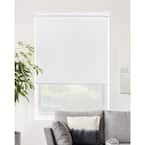 Snap-N'-Glide Byssus White Cordless Blackout Best for Kids Polyester Roller Shade 22 in. W x 72 in. L