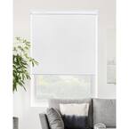 Snap-N'-Glide Byssus White Cordless Blackout Best for Kids Polyester Roller Shade 26 in. W x 72 in. L