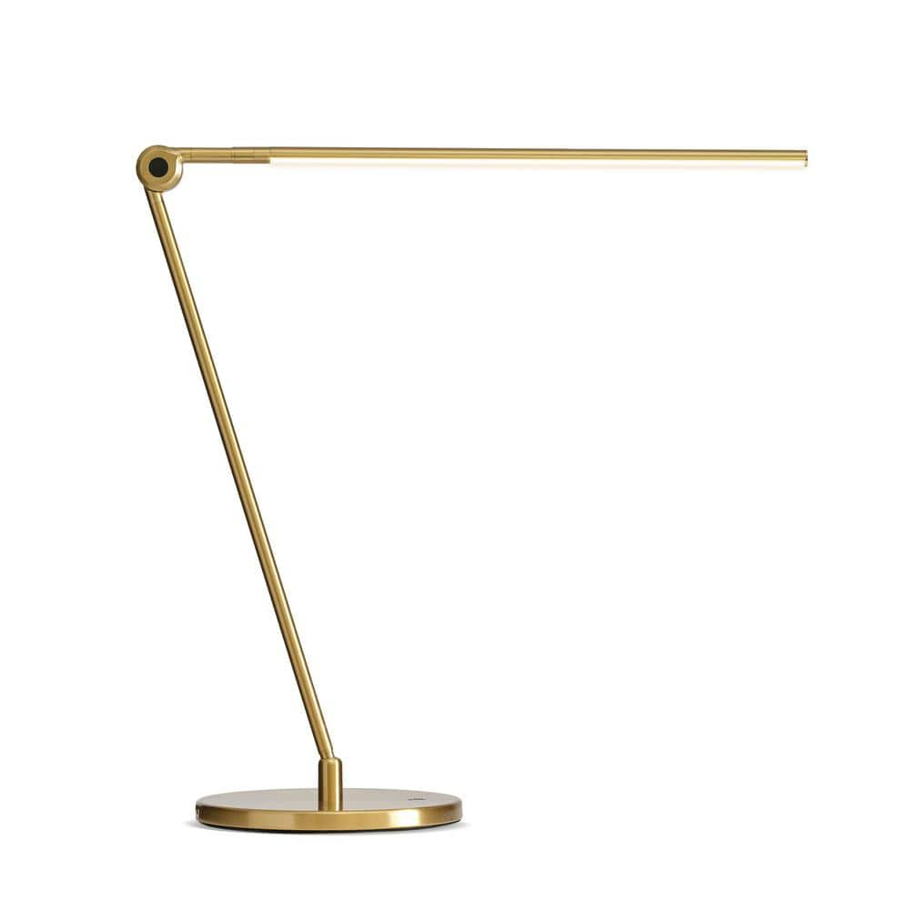 Brightech Libra 39 in. Antique Brass Dimmable LED Industrial Desk Lamp with  USB Port and Adjustable Lamp Head TL-LBRA-BRS - The Home Depot