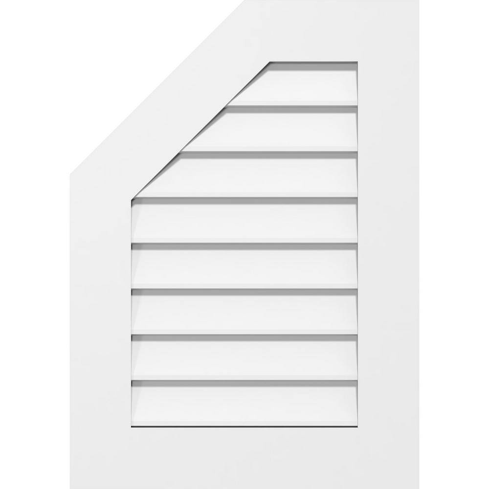 Ekena Millwork 20 in. x 26 in. Octagonal Surface Mount PVC Gable Vent