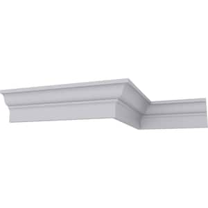 SAMPLE - 1-5/8 in. x 12 in. x 2-3/8 in. Polyurethane Robin Smooth Crown Moulding