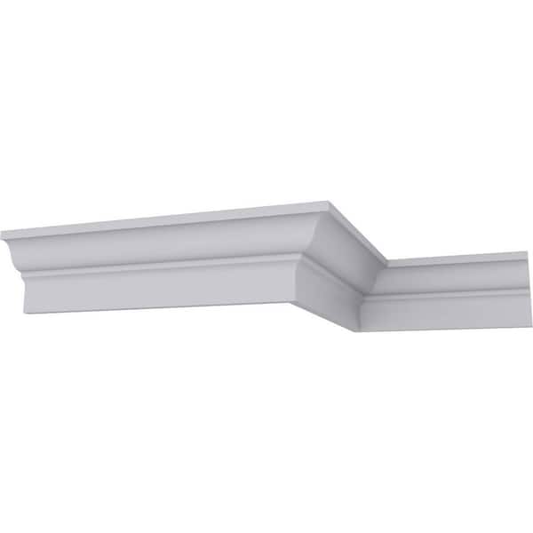 Ekena Millwork SAMPLE - 1-5/8 in. x 12 in. x 2-3/8 in. Polyurethane Robin Smooth Crown Moulding