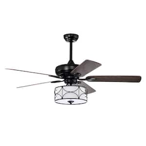 52 in. Black Indoor Ceiling Fan