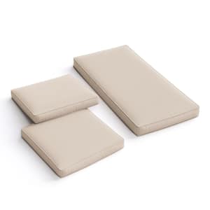 36 in. x 18 in. (3-Piece) Outdoor Patio Replacement Seat Cushions Fit for Loveseat Lounge Chair Furniture Sand