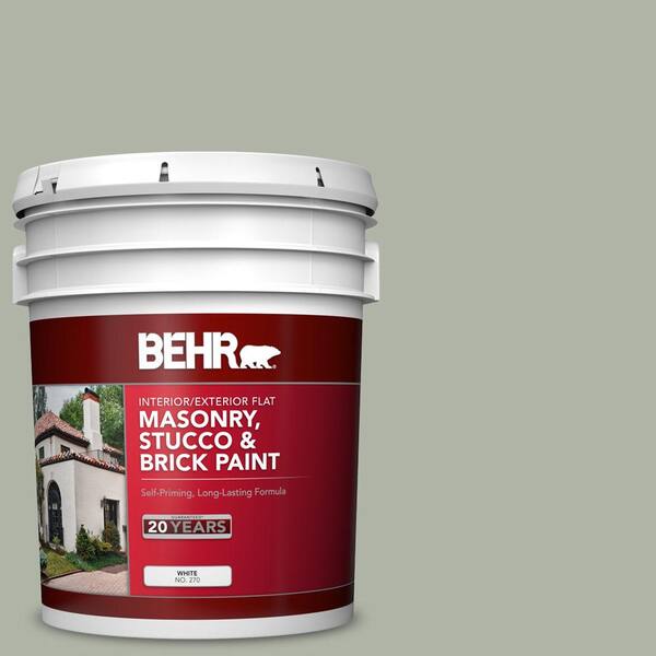5 gal. #MS-58 Antique Jade Flat Interior/Exterior Masonry, Stucco and Brick Paint