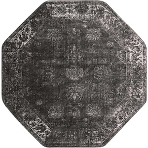 Sofia Casino Dark Gray 8 ft. x 8 ft. Area Rug