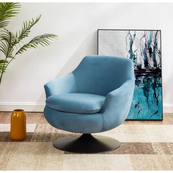 SAFAVIEH Citine Light Blue/Black Accent Chair