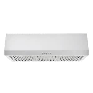 Sarela 36 in. W x 10 in. H 500CFM Convertible Under Cabinet Range Hood in Stainless Steel with LED Lights and Filter