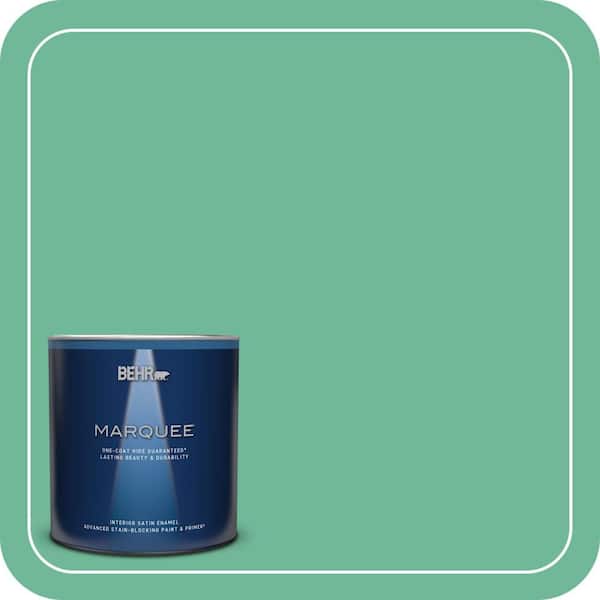 BEHR MARQUEE 1 qt. #MQ6-41 Farmers Market One-Coat Hide Satin Enamel Interior Paint & Primer