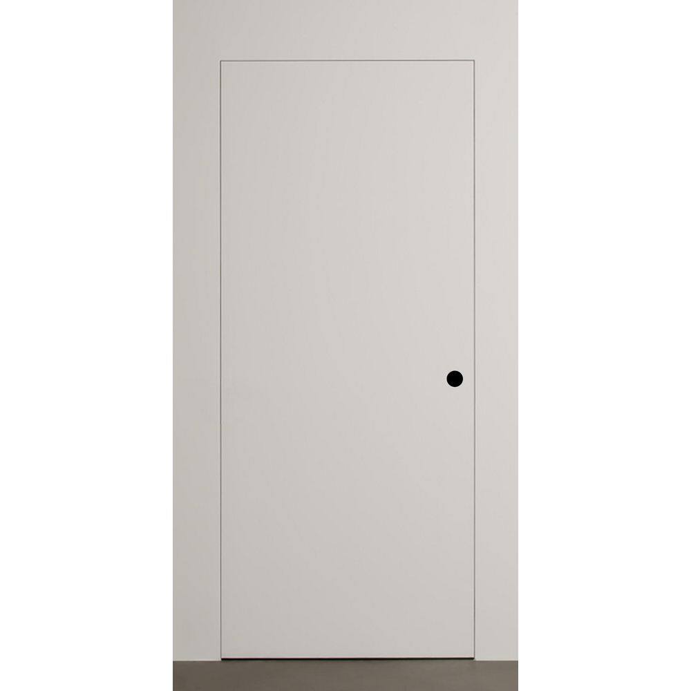 Flush 36 in. x 96 in. Right-Handed Primed Composite Wood Single Prehung Interior Door with Hidden Frame Regular price history on PriceWatchPro