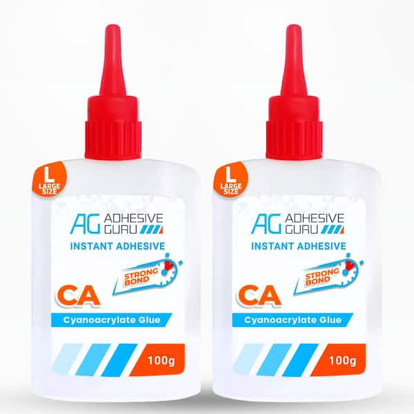 AG240G CA Glue 7 oz. for Woodworking, DIY repairs, Crafts, Fast-Drying Super Glue Clear Adhesive (3.5 oz/Each, 2-Pack)