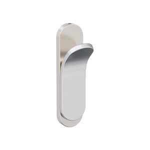 Unison 5-1/8 in. L Satin Nickel/Chrome Single Prong Wall Hook