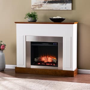 Helsa 50 in. Electric Fireplace in White
