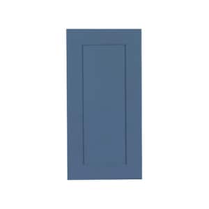 Lancaster Blue Plywood Shaker Stock Assembled Wall Kitchen Cabinet 9 in. W x 30 in. H x 12 in. D