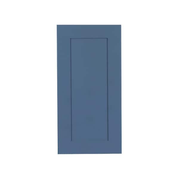 Lancaster Blue Plywood Shaker Stock Assembled Wall Kitchen Cabinet 18 in. W x 30 in. H x 12 in. D