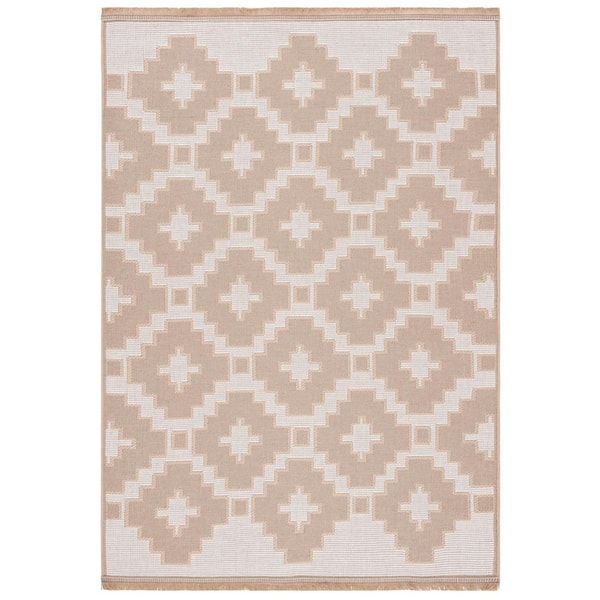 SAFAVIEH Aspect Natural/Ivory 5 ft. x 8 ft. Geometric Trellis Area Rug