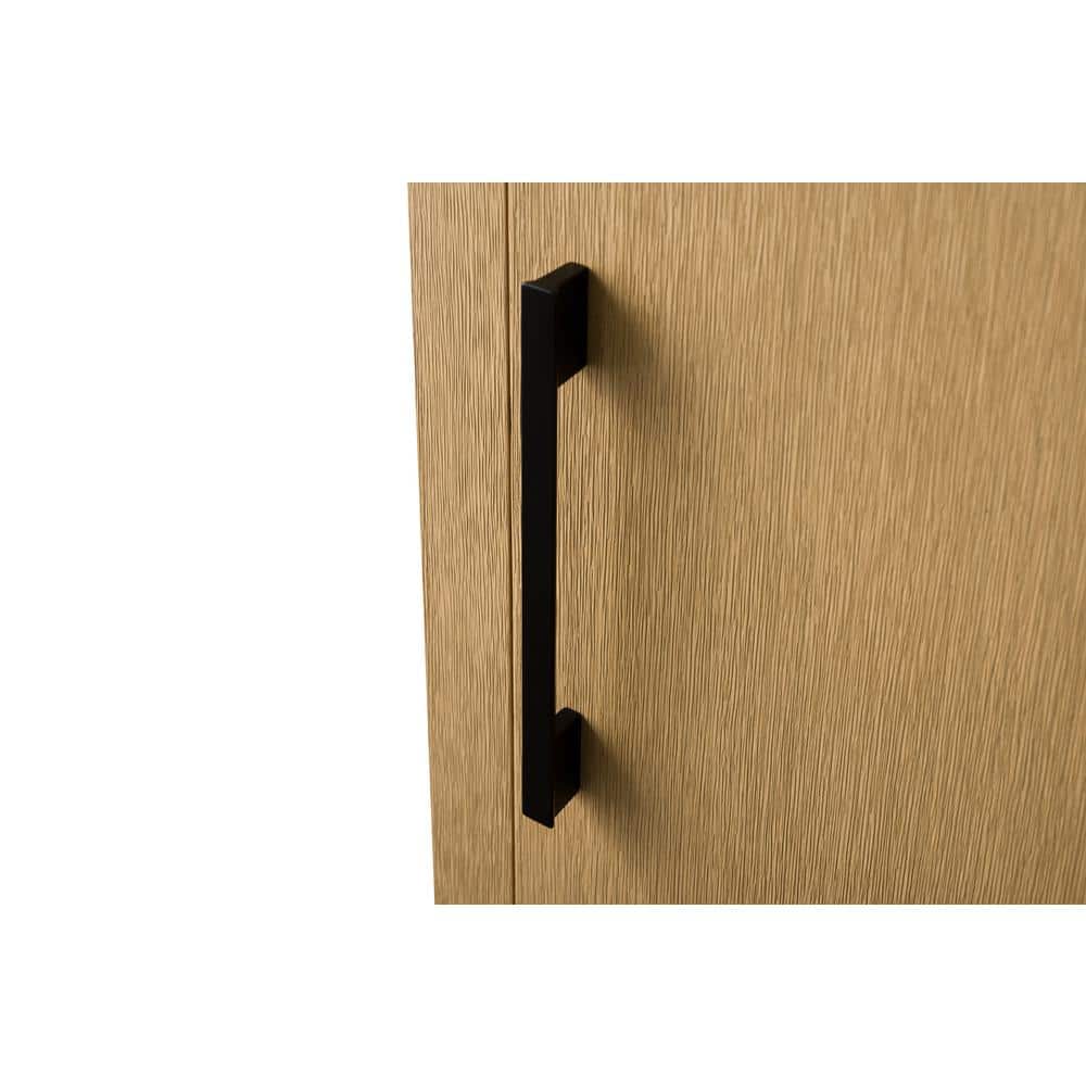 Natural Oak Single Bathroom Vanity with Ceramic Top