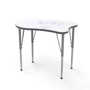 Versa Desk Curve Tall Size Height Adjustable Kids Desk Write-On/Wipe-Off Top Classroom Table Midnight Velvet 21-30 in. H