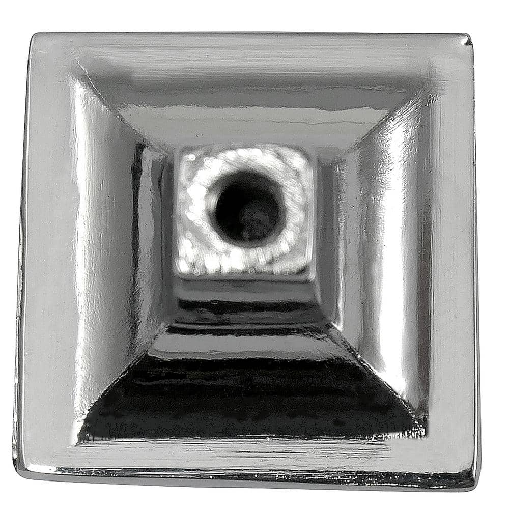 Bellagio Polished Chrome Square Knob with Crystal Accents