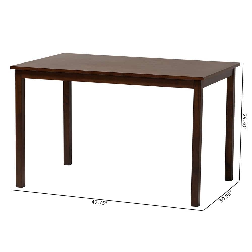 Contemporary Andrew Dark Brown Wooden Dining Table