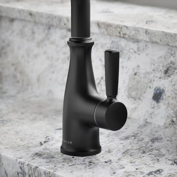 KOHLER Traditional Single-Handle Beverage Faucet in Matte Black