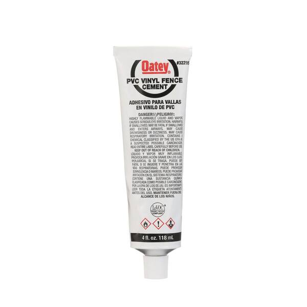 Oatey 4 oz. White PVC Vinyl Fence Cement