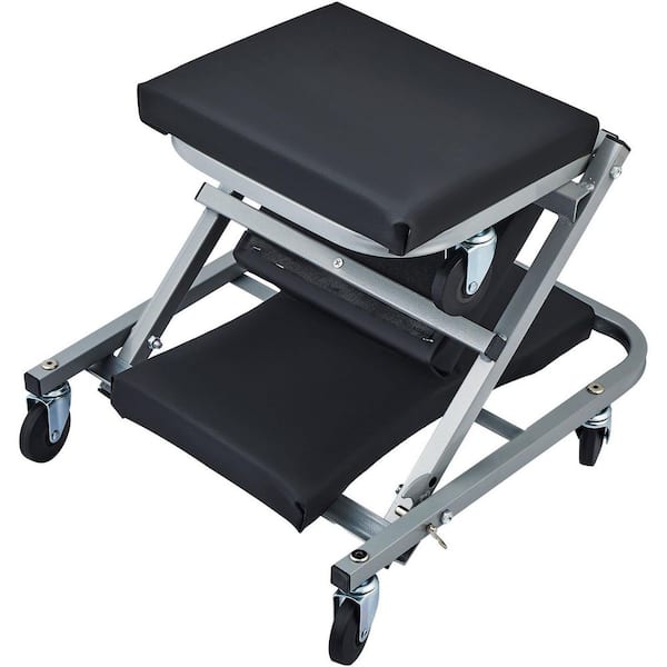 2-in-1 Z Creeper Seat Rolling Chair, Auto Mechanics Shop Garage Work Stool for Warehouse Repair Workshop Garage