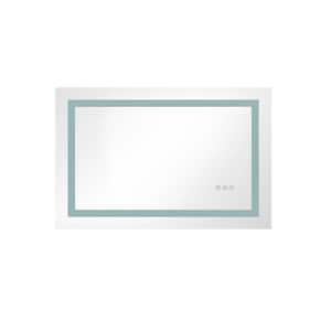 36 in. x 24 in. Bathroom LED Mirror Is Multi-Functional Each Function Is Controlled by A Smart Touch Button