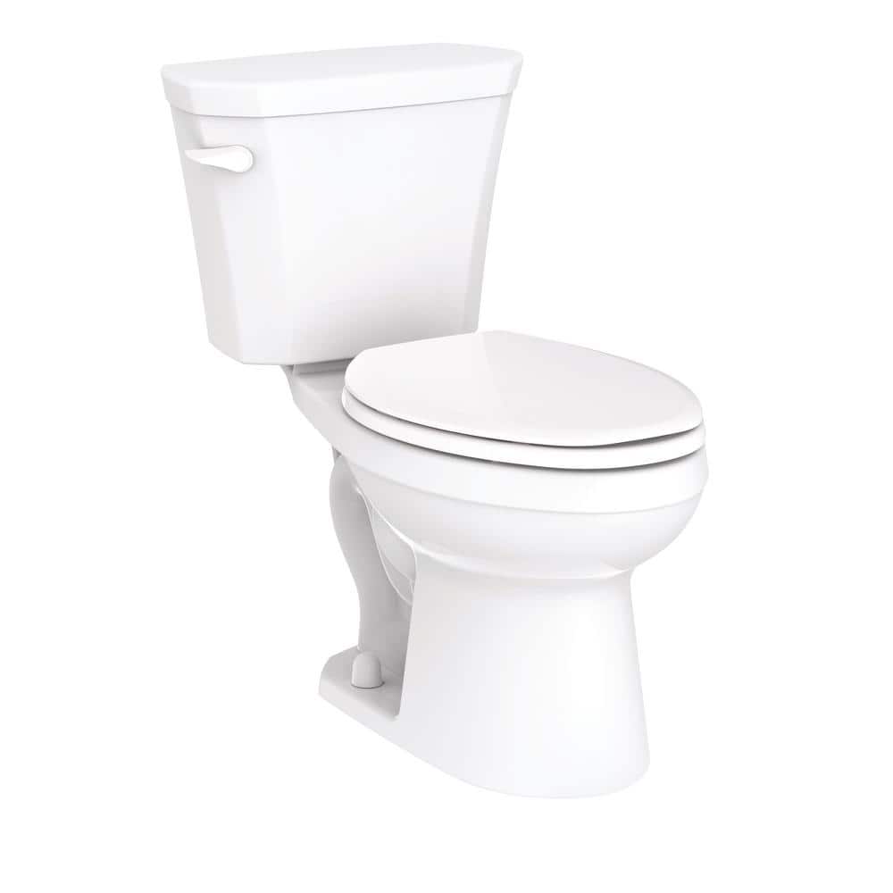 White Vitreous China Elongated High Efficiency Toilet