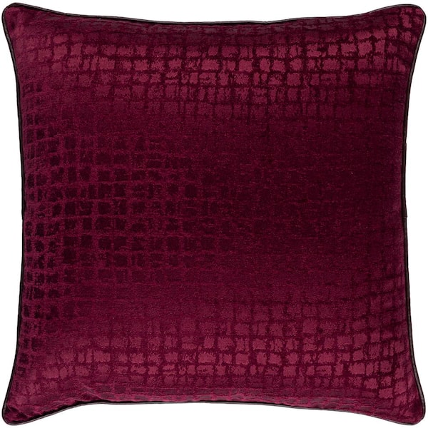 Artistic Weavers Bilzen Burgundy 18 in. x 18 in. Square Pillow Cover