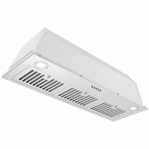 Insert Range Hood 800CFM 3-Speed 36 in. Stainless Steel Built-In Kitchen Stove Vent with LEDs