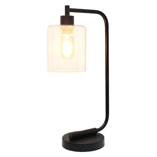 Simple Designs 19 in. Bronson Antique Style Black Industrial Iron