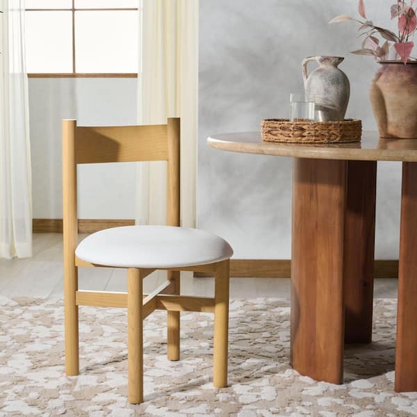 Tayla Natural/White Dining Chair